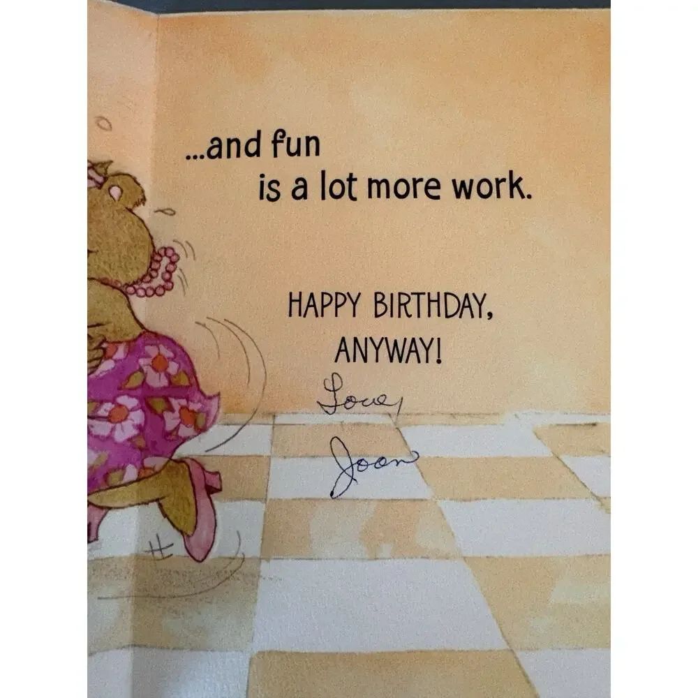 Vintage 1975 Ambassador Funny Birthday Card Bears Gardening Humor